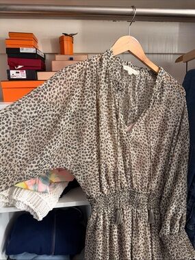 lovestitch Leopard Print Blouse in Beige and Brown